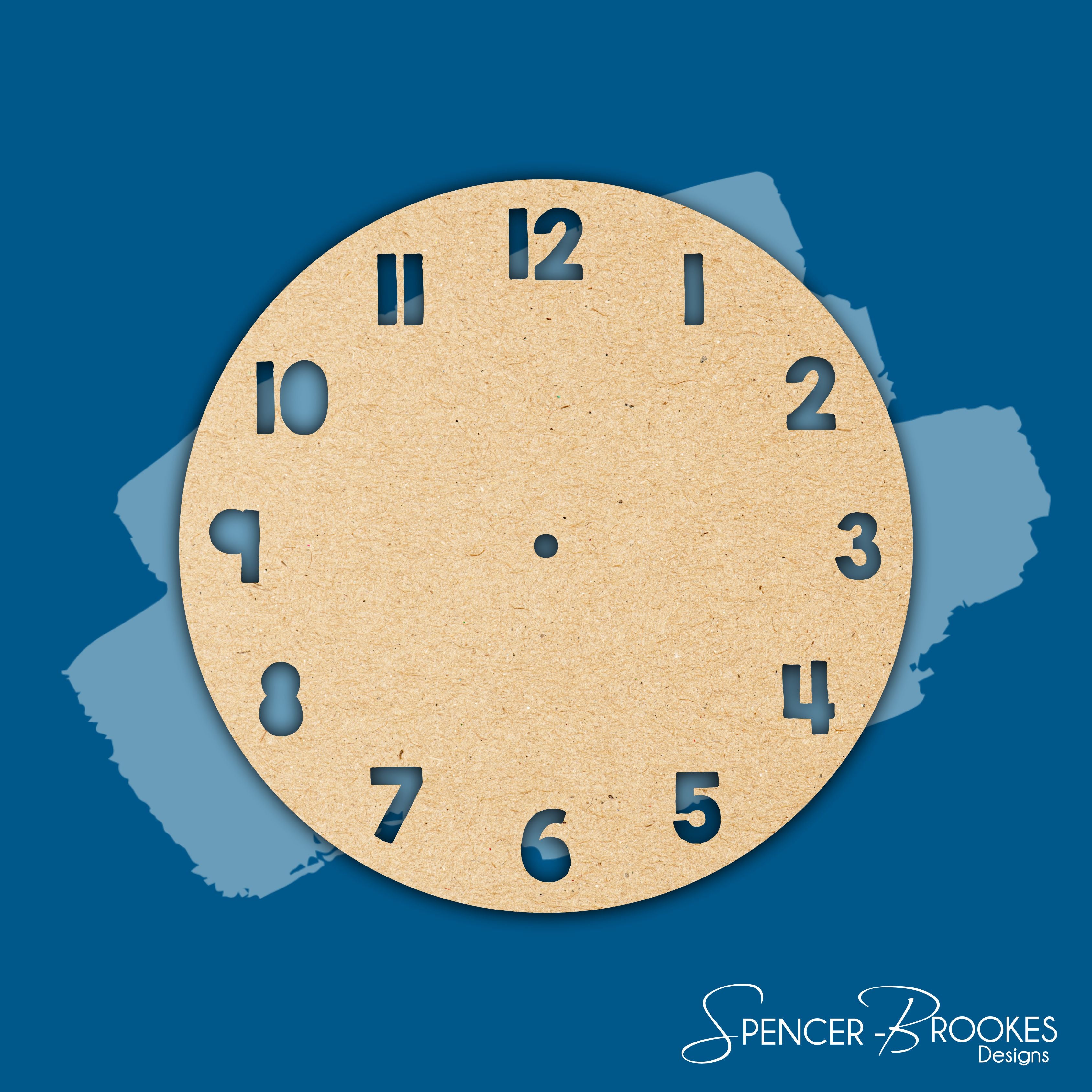 MDF Clock Numbers Template - 25cm – Spencer-Brookes Designs